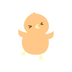  little chicken on the white background