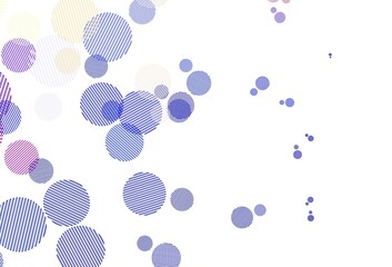 Light Pink, Blue vector pattern with spheres.