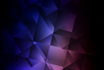 Fototapeta premium Dark Pink, Blue vector gradient triangles pattern.
