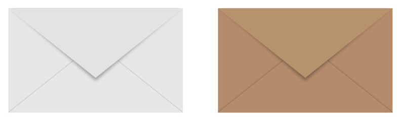 weißer und brauner Briefumschlag