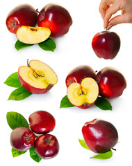 set red apples fruit
