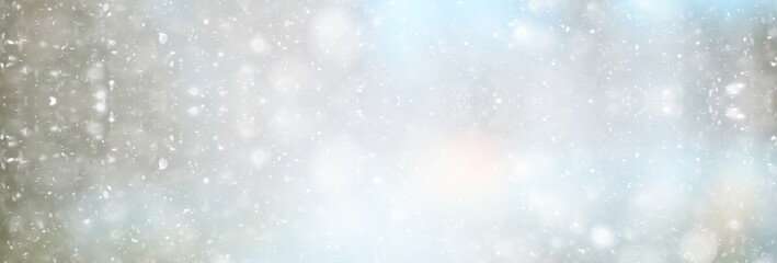 abstract white light blurred snow background, glamor christmas glow design