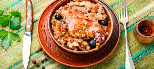 Rice with meat