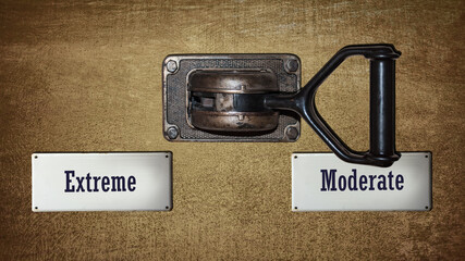 Street Sign Moderate versus Extreme