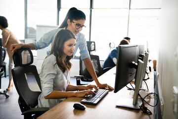 Fototapeta premium Startup programmer people group working everyday job at modern office