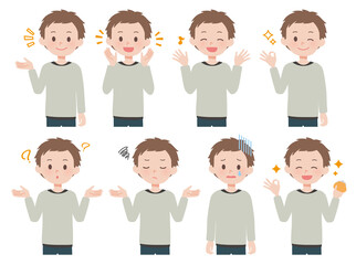 男性ポーズセット　カジュアル