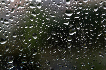 water drops on glass