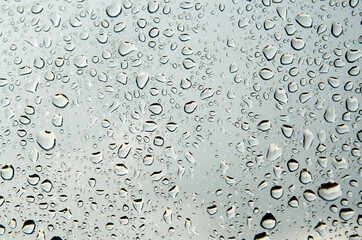 water drops on glass