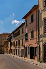 Fototapeta na wymiar Häuser in der Altstadt von Arezzo in der Toskana in Italien 
