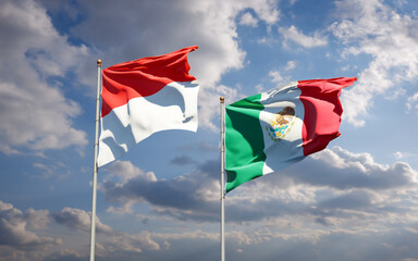Flags of Nigeria and Mexico.