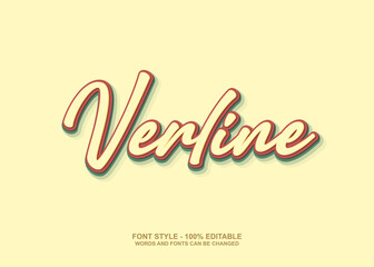 Font Style Editable, Verline Typhograpy