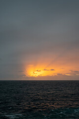 sunrise over the sea early in the morning at Bronte Beach in Sydney Australia