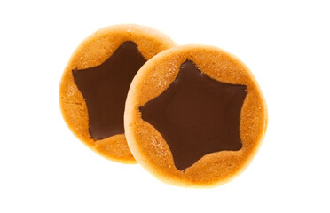 cookies with chocolate star isolated
