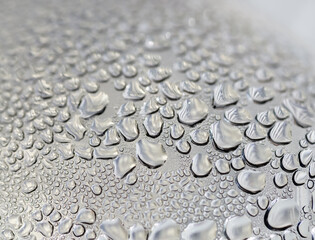 Condensate inside the bottle. Macro with shallow depth of field.