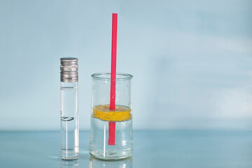 variations of gin in modern glass container