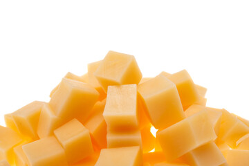 cheese cubes isolated
