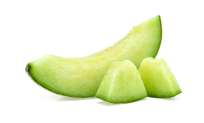 cantaloupe melon isolated on white