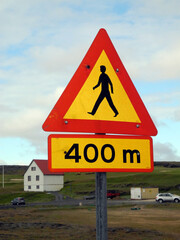 Warnschild auf Island