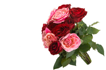bouquet of red roses isolated