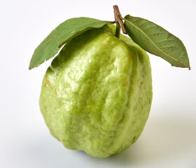 Fresh guava on a white