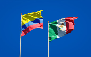 Flags of Mexico and Colombia.