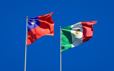 Flags of Mexico and Taiwan.