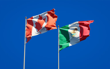 Flags of Mexico and Canada.