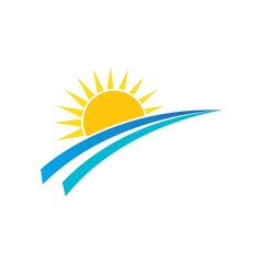 Obraz premium sun illustration logo