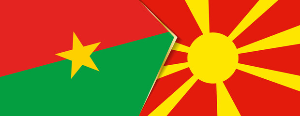 Burkina Faso and Macedonia flags, two vector flags.