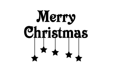 Merry Christmas, Typography for print or use as poster, card, flyer or T Shirt