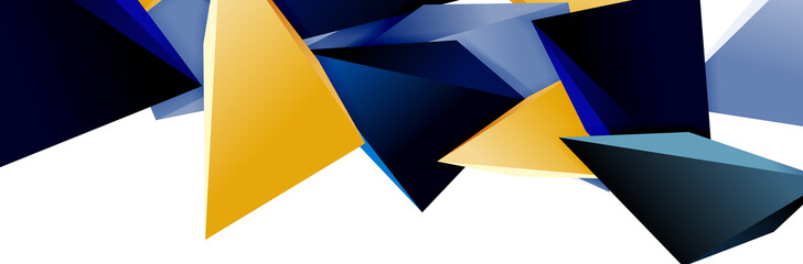 Triangle mosaic abstract background, 3d triangular low poly shapes. Geometric vector illustration for covers, banners, flyers and posters and other