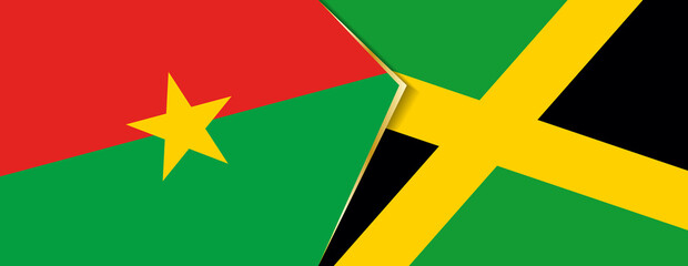 Burkina Faso and Jamaica flags, two vector flags.