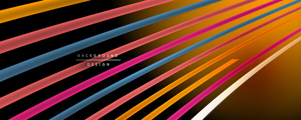 Abstract colorful lines vector background. Internet, big data and technology connections concept, abstract template