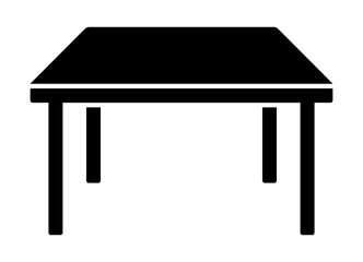 Square dinner table or work desk flat vector icon for apps and websites