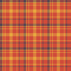 Plaid seamless pattern. Vector background of textile ornament. Flat fabric design.