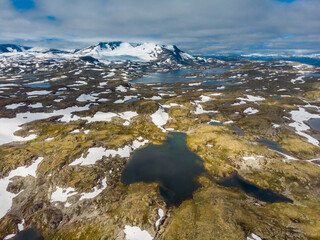 Mountains landscape. Norwegian route Sognefjellet