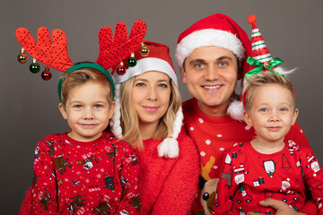 Cute family on Christmas time