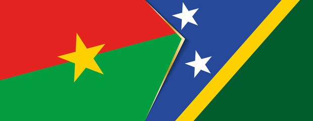 Burkina Faso and Solomon Islands flags, two vector flags.