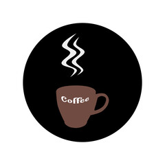 Coffee cup logo, vector illustration
