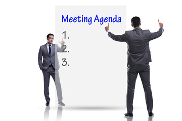 Agenda of a meeting with few items