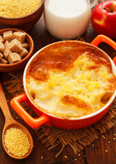 Homemade millet casserole