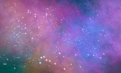 Obraz premium Sfondo viola blu colorato spazio galassia via lattea 