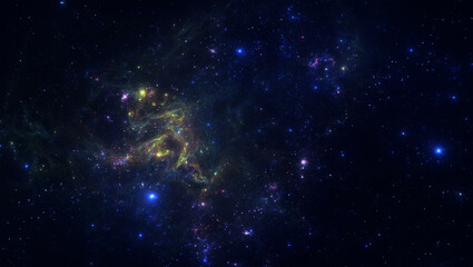 Deep space nebula with stars