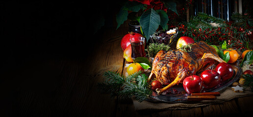 tender & juicy Christmas goose with crispy skin