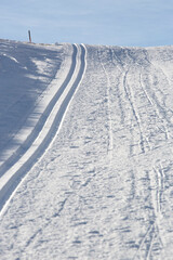 Obraz premium Empty cross-country skiing in Tyrol, Austria