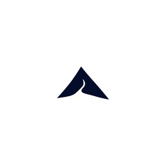 Fototapeta premium Blue Mountain design, icon, art, artwork on white