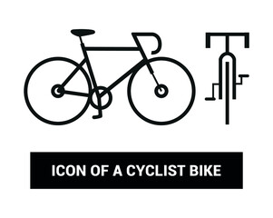 Vector image. Cycling icons. Image of sport.