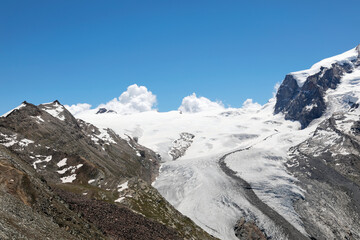 Fototapeta na wymiar Gorner Glacier and Weissgrat