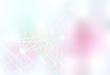 Light Pink, Yellow vector backdrop with artificial intelligence data.