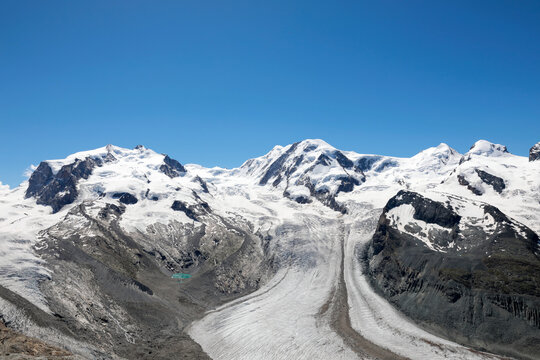 Dufourspitze mountain and Monte Rosa